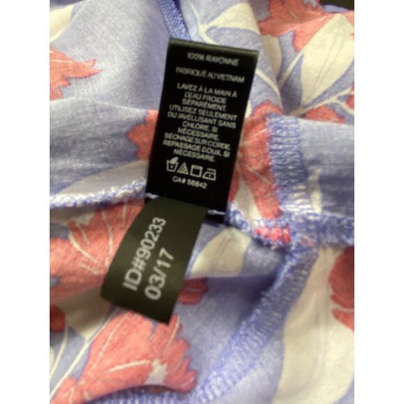 Express Vintage Floral Ruffle Blue Dress Size Large Boho western Feminine Sexy - Picture 7 of 8